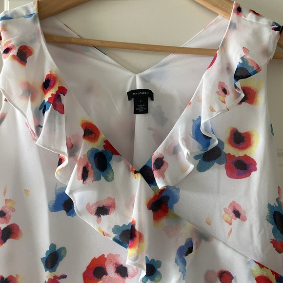 Halogen Floral Ruffle Tank Small - Picture 4 of 10